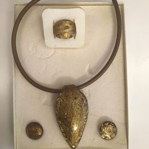 Murano glass jewelry set